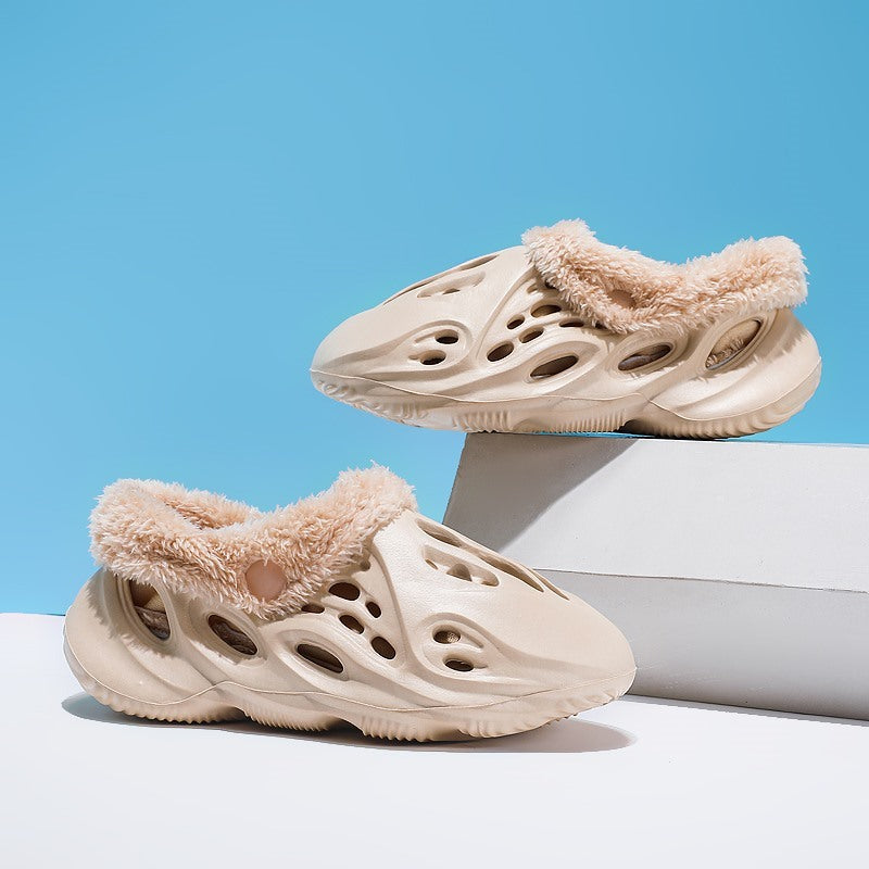 Hole Shoes Summer Winter Slippers Removable Warm EVA Home Slippers