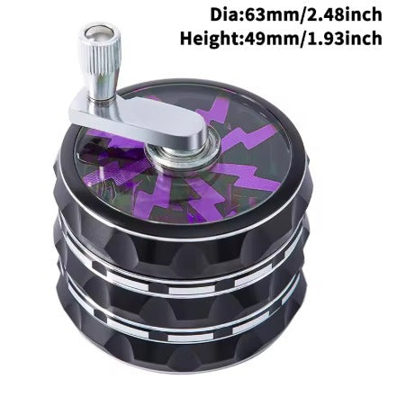 Four-layer Transparent Window Aluminum Alloy Grinder