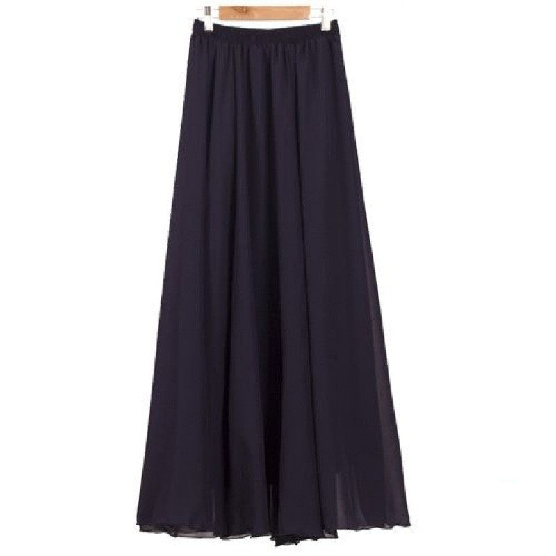 Half Length Skirt  High Waist Plus Size Chiffon Skirt