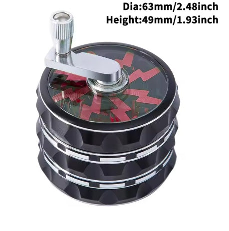 Four-layer Transparent Window Aluminum Alloy Grinder