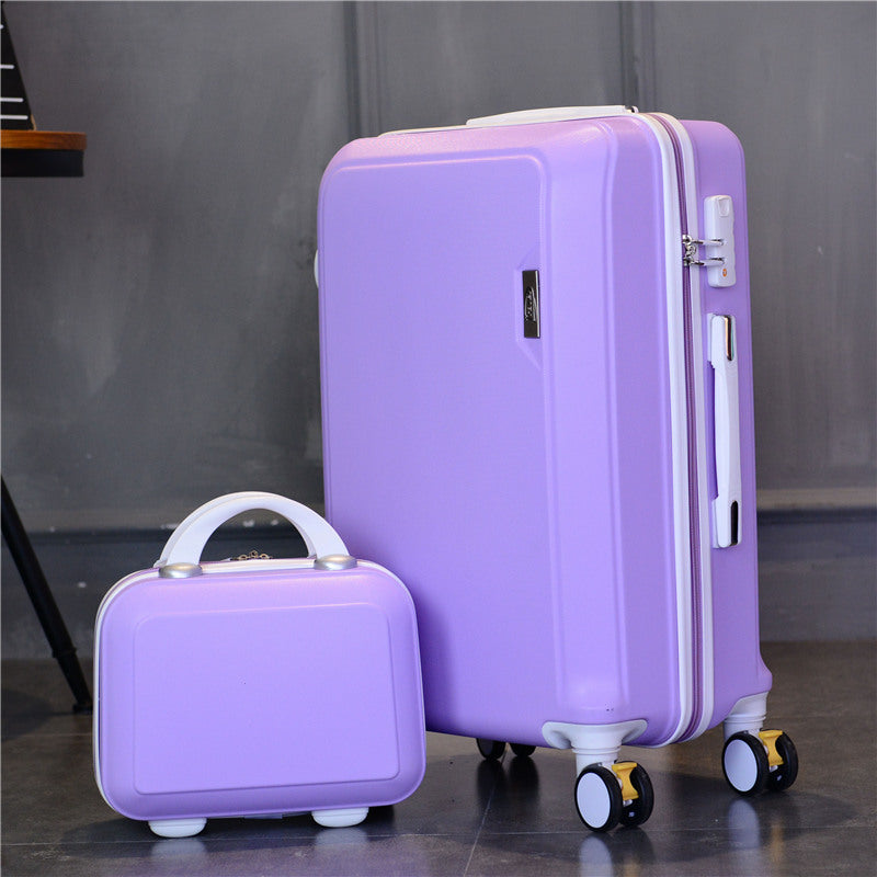 2 pc set Wheel Luggage Carry On with Toiletry Bag