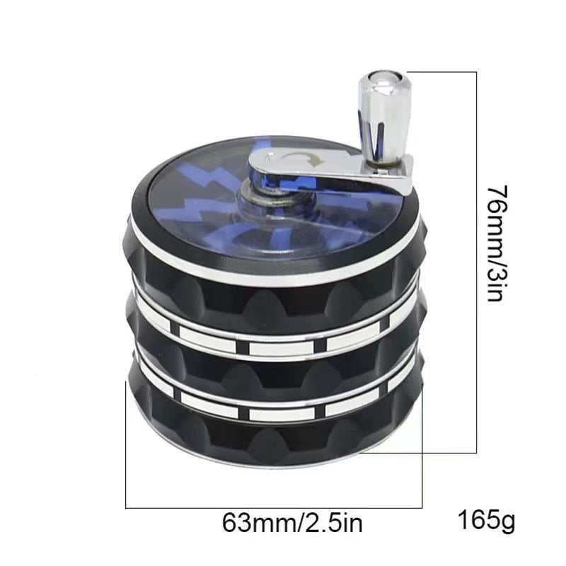 Four-layer Transparent Window Aluminum Alloy Grinder