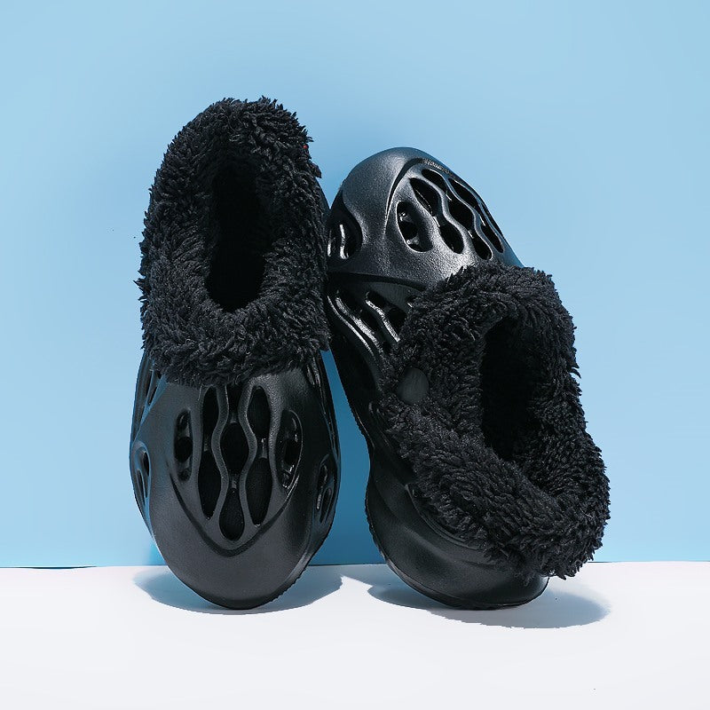 Hole Shoes Summer Winter Slippers Removable Warm EVA Home Slippers