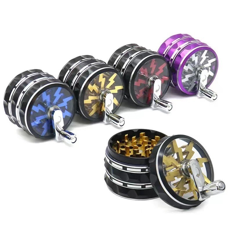 Four-layer Transparent Window Aluminum Alloy Grinder