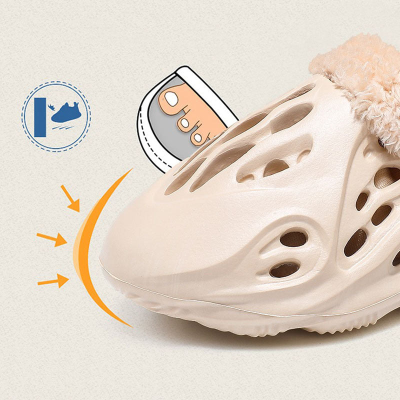 Hole Shoes Summer Winter Slippers Removable Warm EVA Home Slippers