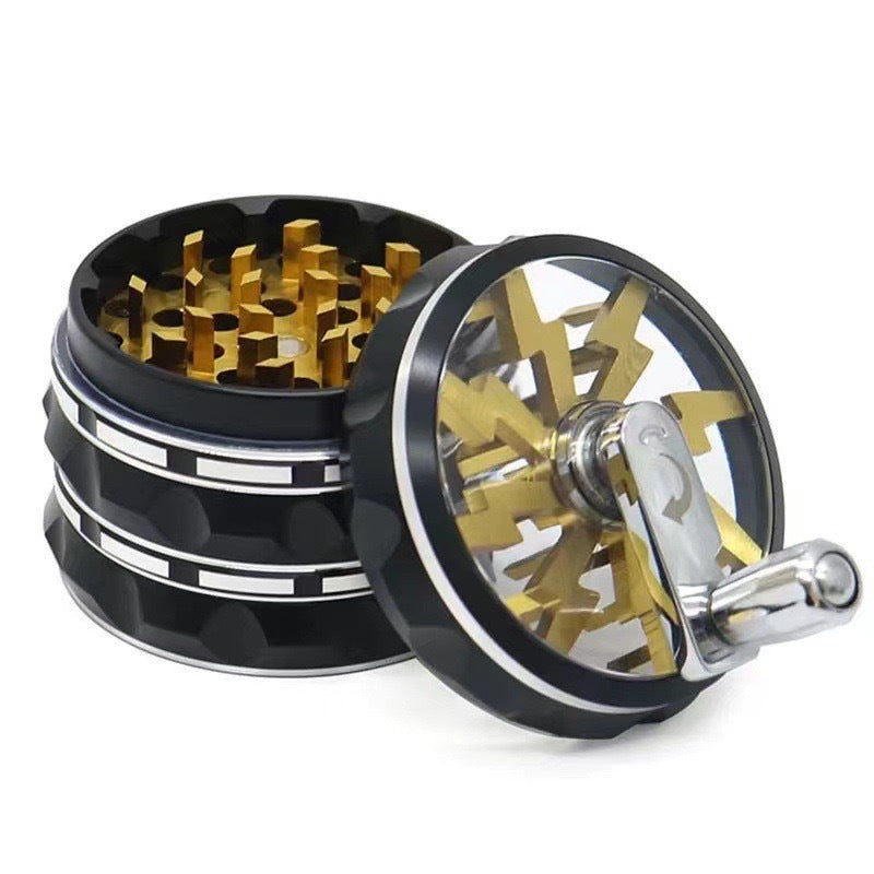 Four-layer Transparent Window Aluminum Alloy Grinder