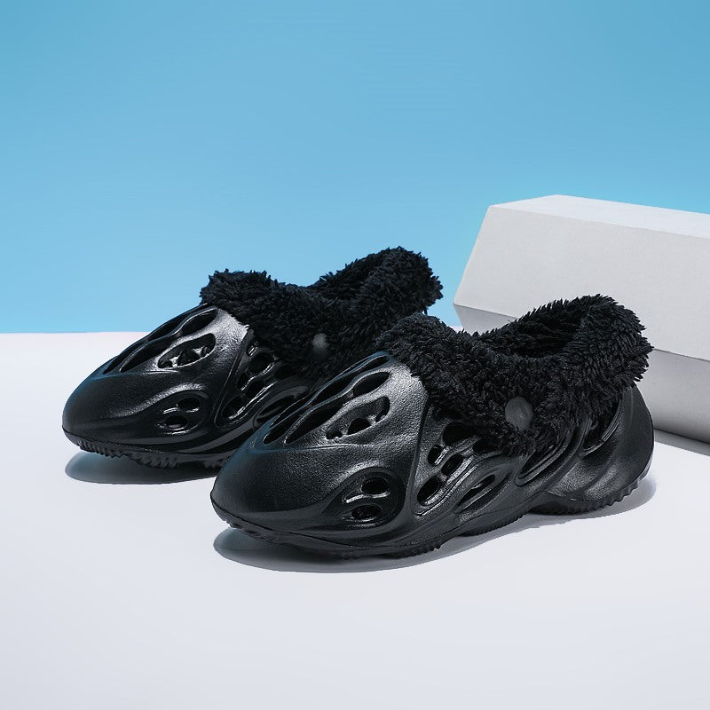 Hole Shoes Summer Winter Slippers Removable Warm EVA Home Slippers