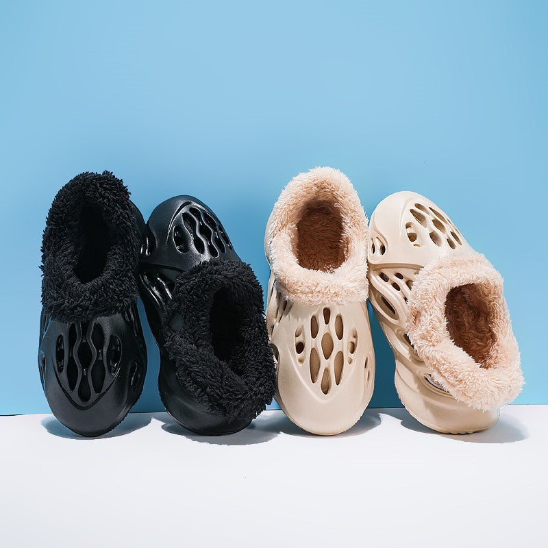 Hole Shoes Summer Winter Slippers Removable Warm EVA Home Slippers