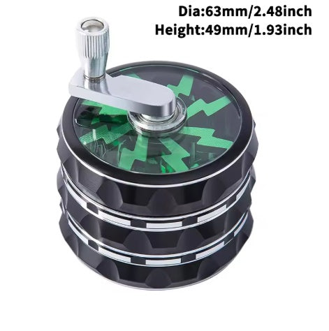 Four-layer Transparent Window Aluminum Alloy Grinder