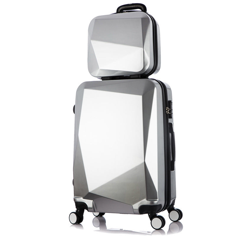 2pc Luggage 20inch with toiletry. Diamond Pattern Swivel Wheels
