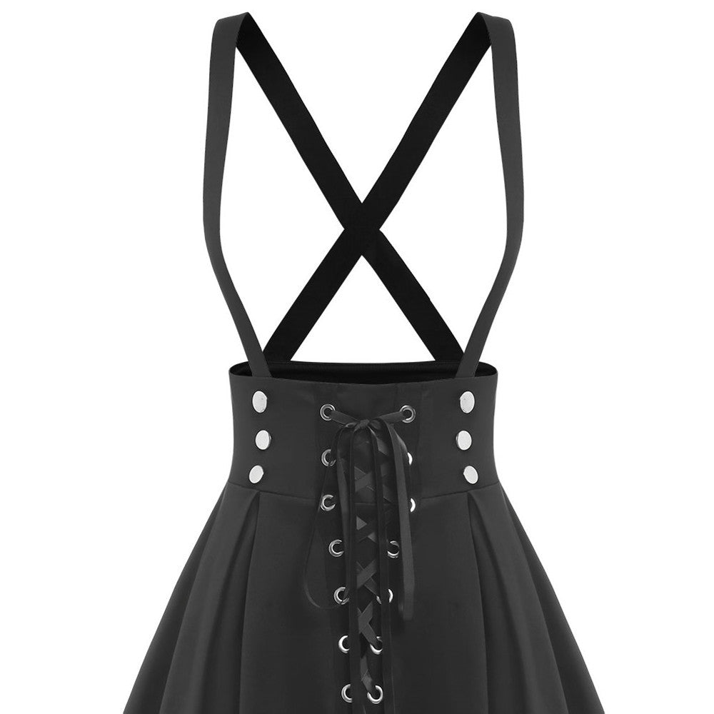 Wipalo Plus Size 3XL Black Casual Skirt Gothic Streetwear Wo