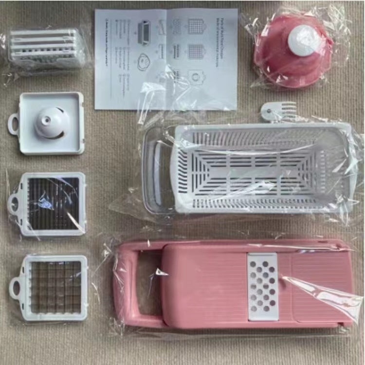 12 In 1 Manual Vegetable Chopper Kitchen, Multi Blade with hand Protector and Container.