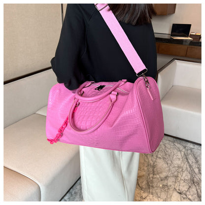 Women's Large Capacity Portable All-match Soft Leather Luggage Bag