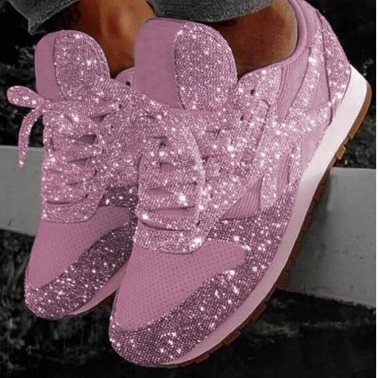 Sponge cake sequined casual shoes