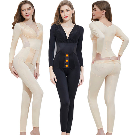 Body shaping long sleeve suit