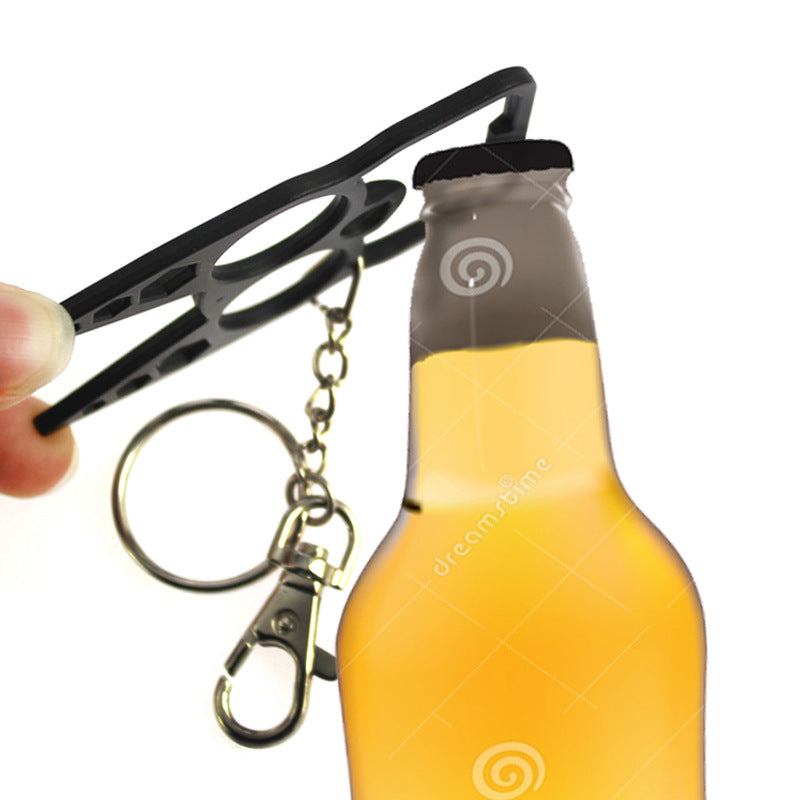 Multi-function keychain zinc alloy bottle opener