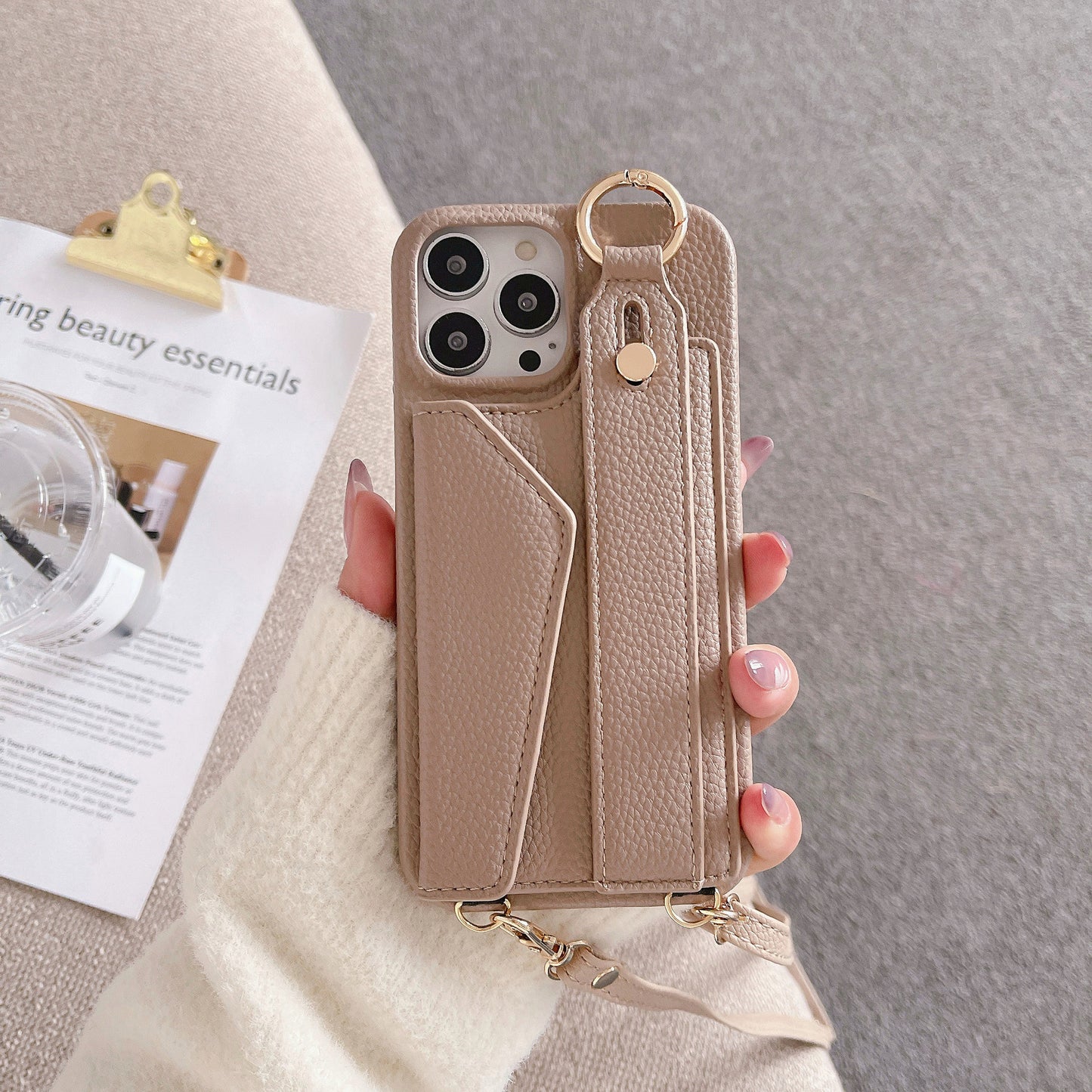 Fashion Simple Back Strap Phone Case Protector