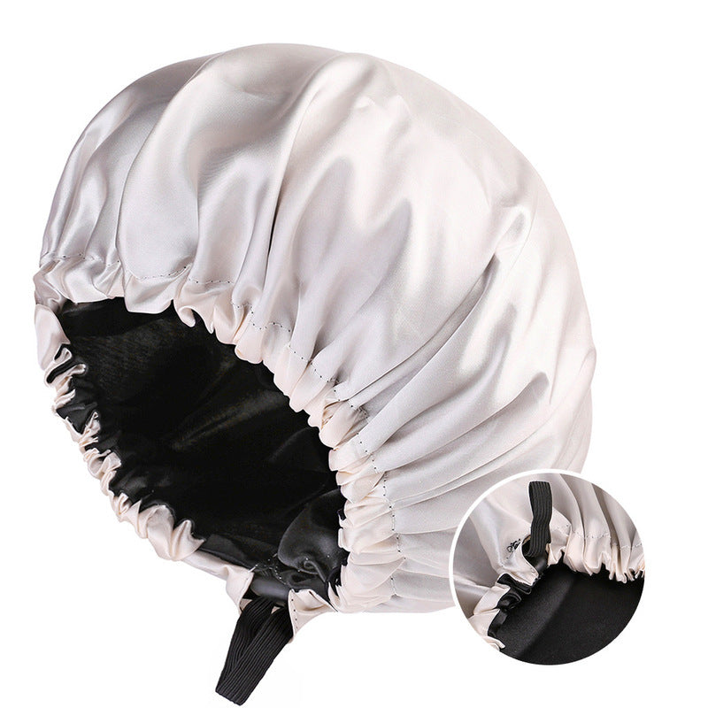 New Women's Fashion Double-layer Satin Sleeping Hat