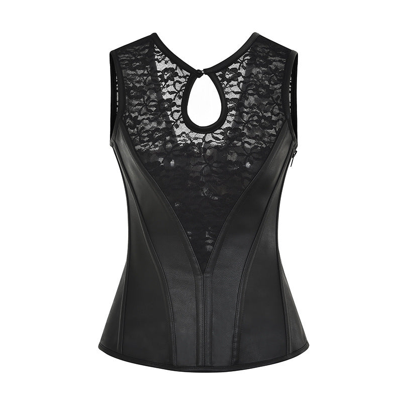 Tight Court Corset Jacquard Lace Corset