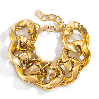 Fashion Trend Thick Chain Single Layer Bracelet