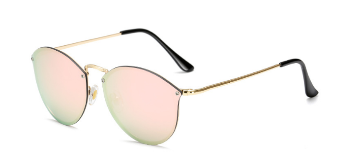 Fashion Color Film Sunglasses Men And Women Personality Reflector Sunglasses Rimless Sunglasses