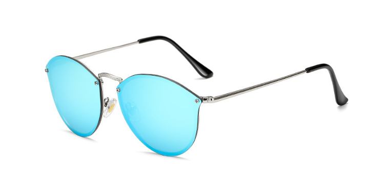 Fashion Color Film Sunglasses Men And Women Personality Reflector Sunglasses Rimless Sunglasses