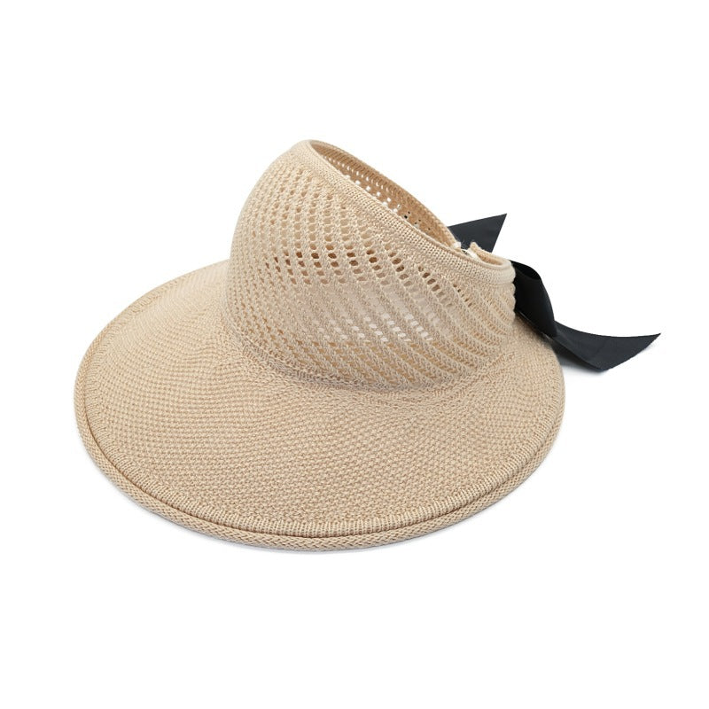 Women'S Sun Hat Anti-Ultraviolet Roll Roll Foldable Empty Top Sandal Hat