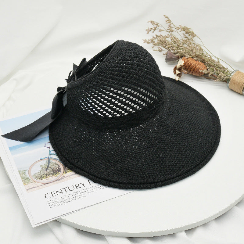 Women'S Sun Hat Anti-Ultraviolet Roll Roll Foldable Empty Top Sandal Hat