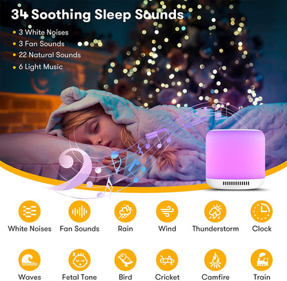 White Noise Sleep Aid Baby/adults  Colorful Lights