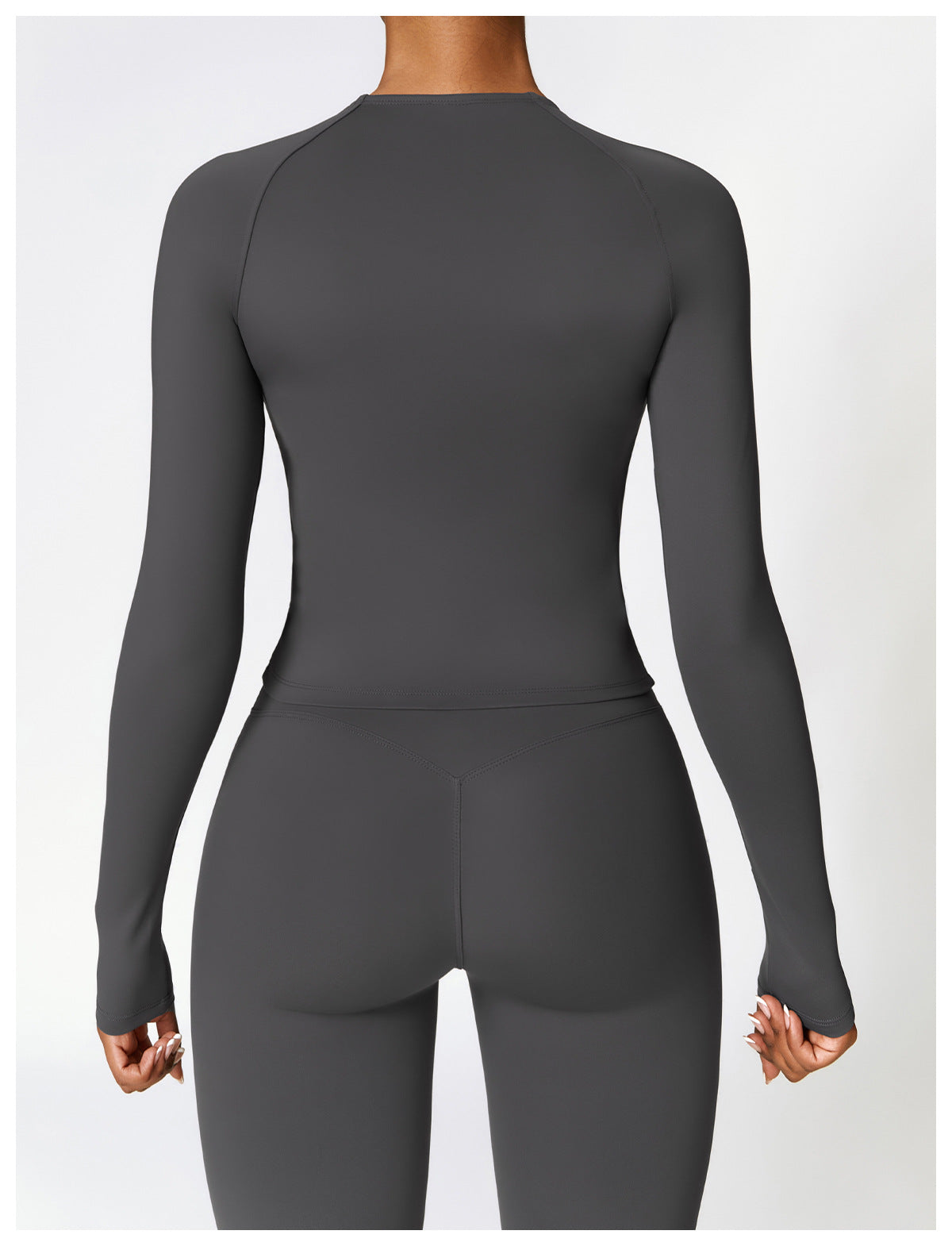 Women's Winter Fleece Thermal Long Sleeves Yoga Clothes Suit