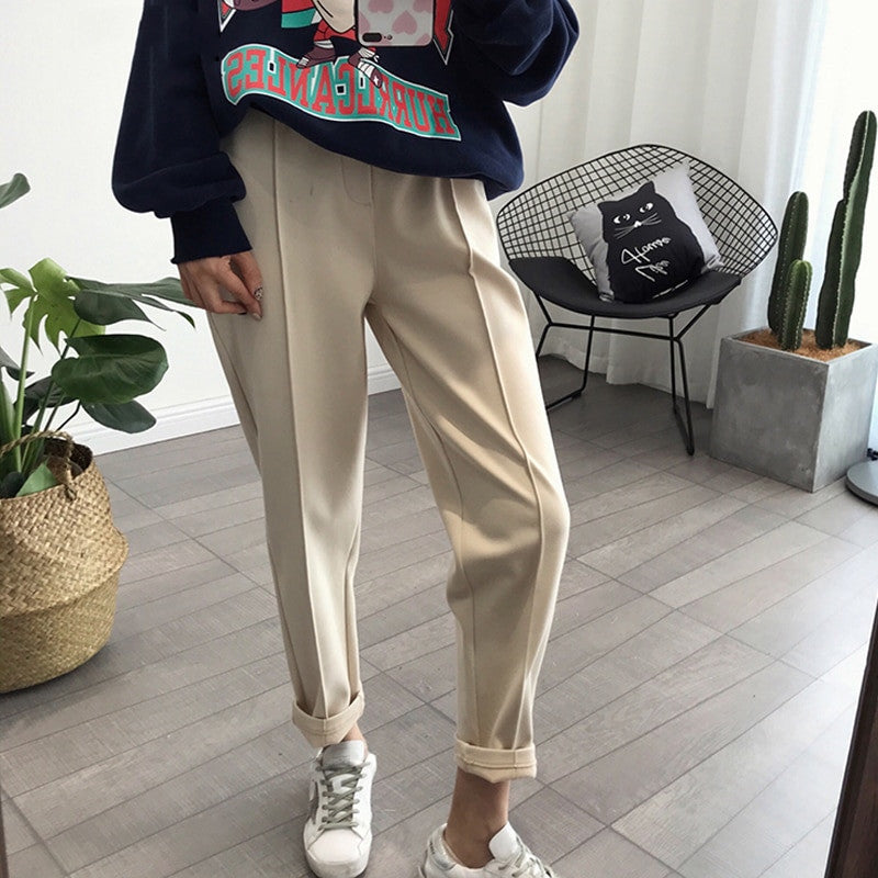 Women trousers casual loose streetwear