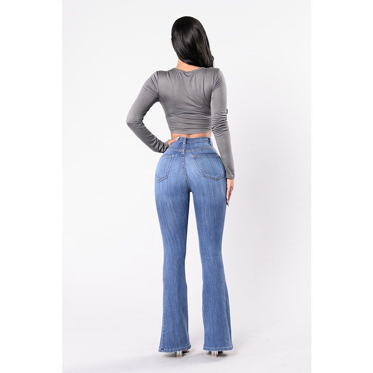 Explosive Style High-waisted Wide-leg Women's Jeans