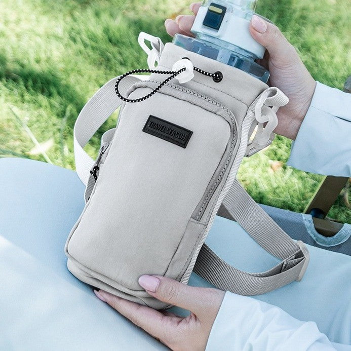 Outdoor Portable Mobile Phone Kettle Crossbody Drawstring Storage Bag