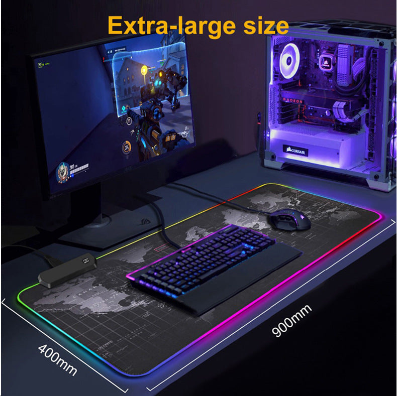 Luminous RGB Mouse Pad Colorful Game Large Size Thickened Non-slip