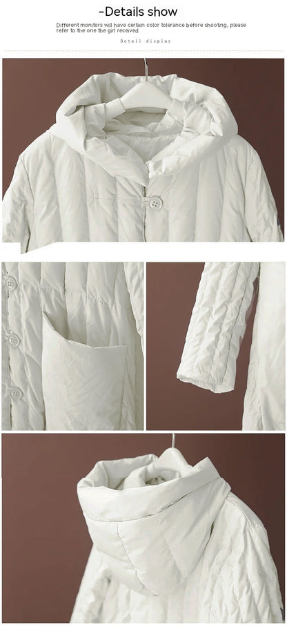 Plus Size Women's Loose Slimming And Warm Down Coat Jacket