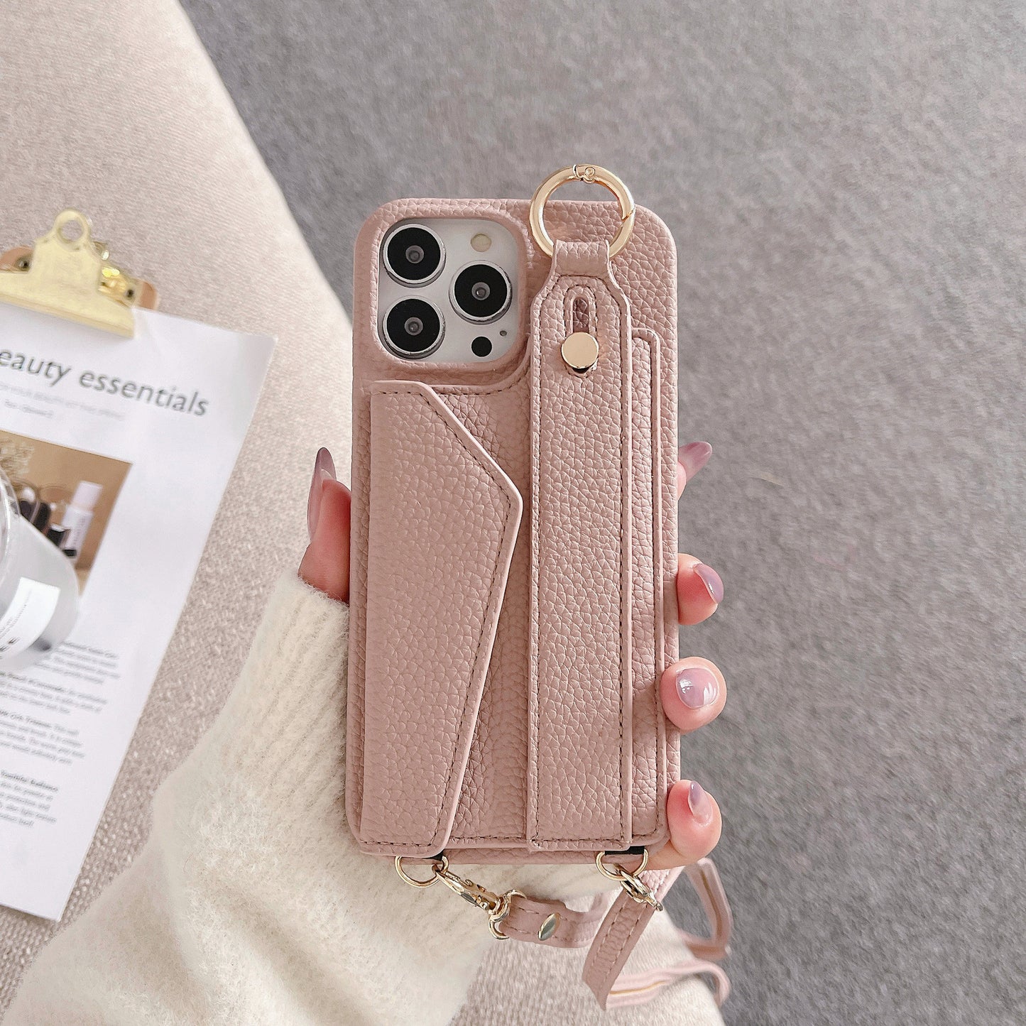 Fashion Simple Back Strap Phone Case Protector