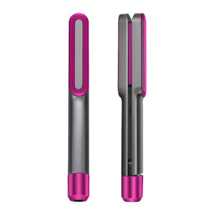 Warm curling hair straightener