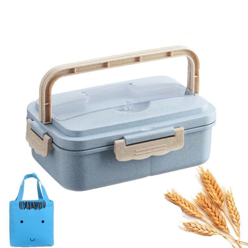 Student Lunch Box Three Grid Plastic Lunch Box Lunch Box