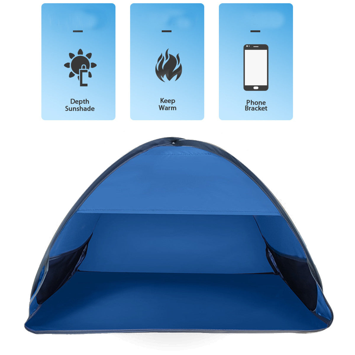 Fully automatic beach shade tent