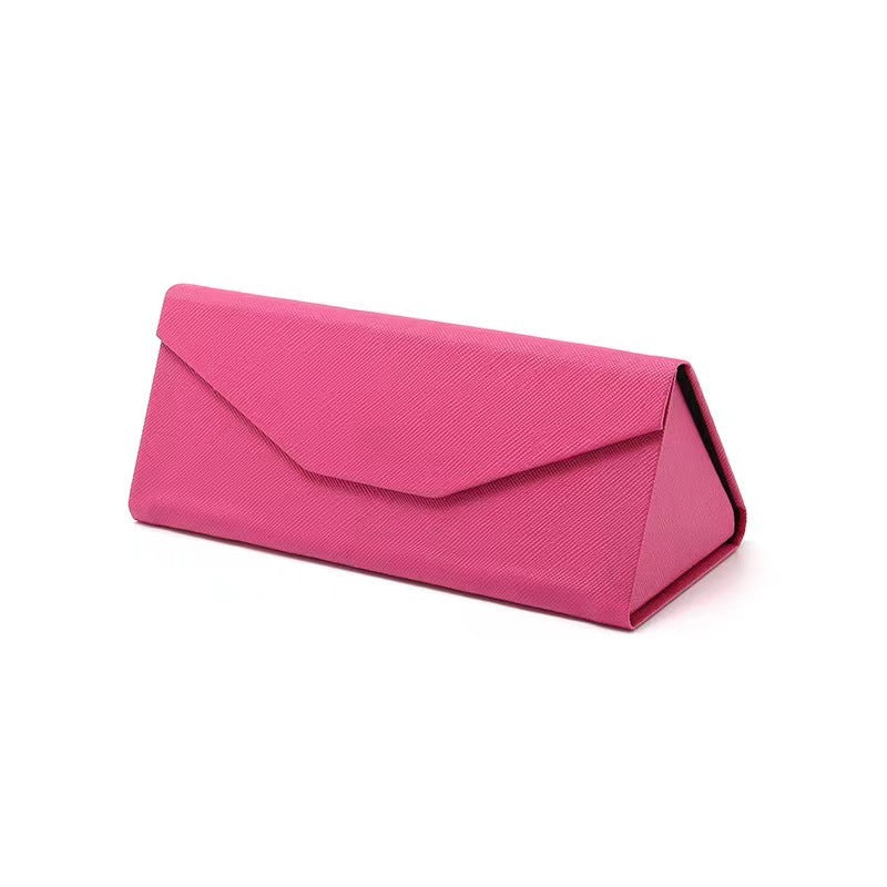 Fashion Simple Triangle Folding Sunglasses Case