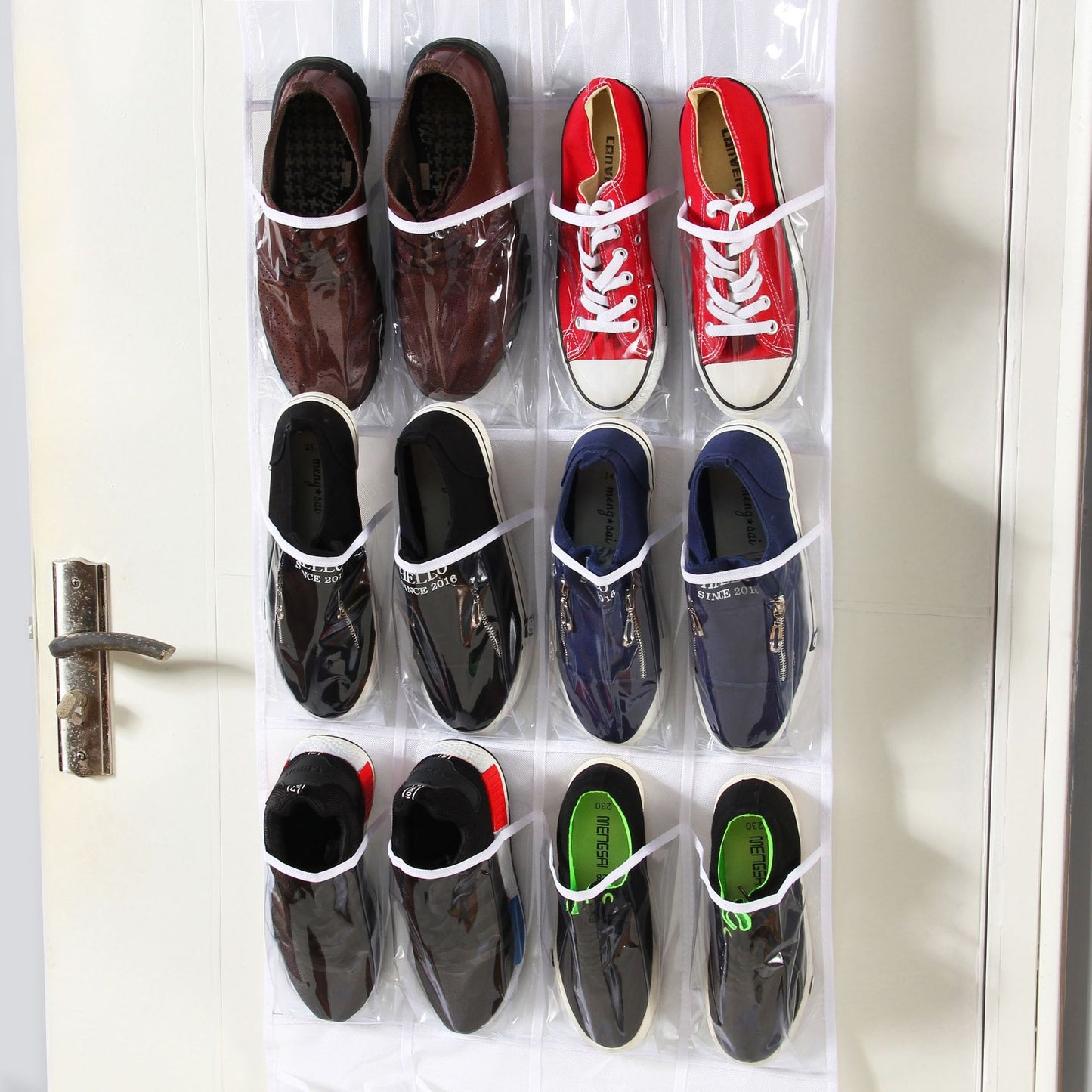 24 Grid Non-woven Bag Behind The Door Shoe Storage Hanging Bag