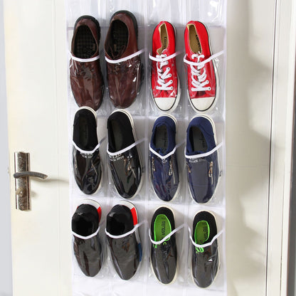 24 Grid Non-woven Bag Behind The Door Shoe Storage Hanging Bag