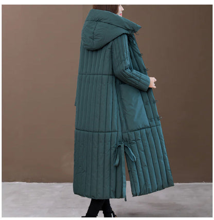 Plus Size Women's Loose Slimming And Warm Down Coat Jacket