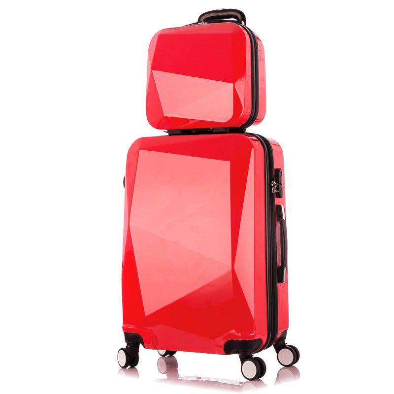 2pc Luggage 20inch with toiletry. Diamond Pattern Swivel Wheels