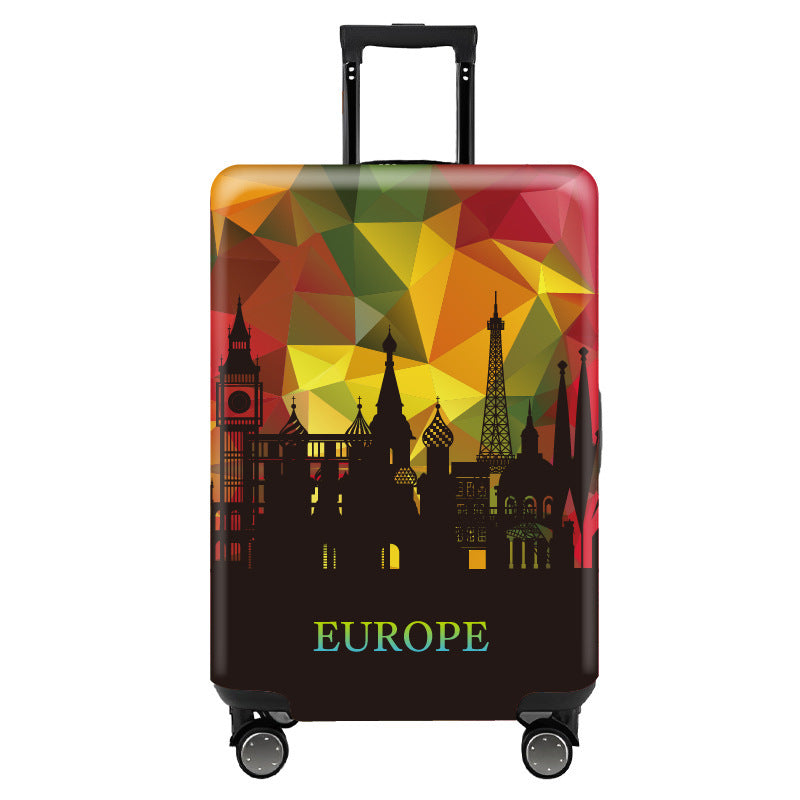 Trendy Unique Suitcase Suite Elastic Case Cover Luggage Protective Cover Travel Trolley Case Dust Cover