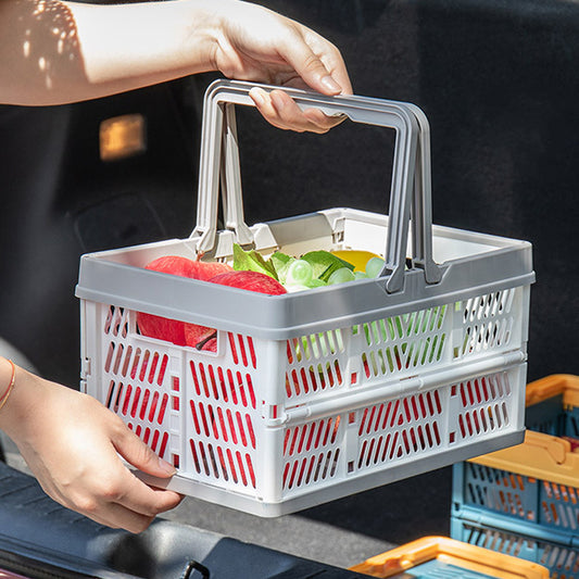 Foldable Portable Plastic Storage Basket