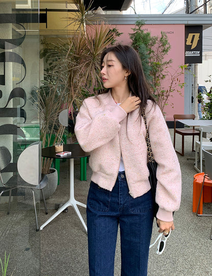 Tweed Jacket Women's Woolen Coat