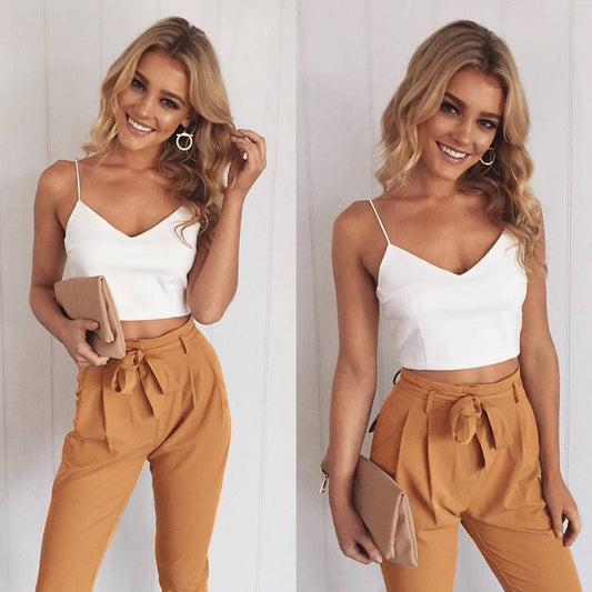 Two-piece camisole casual pants