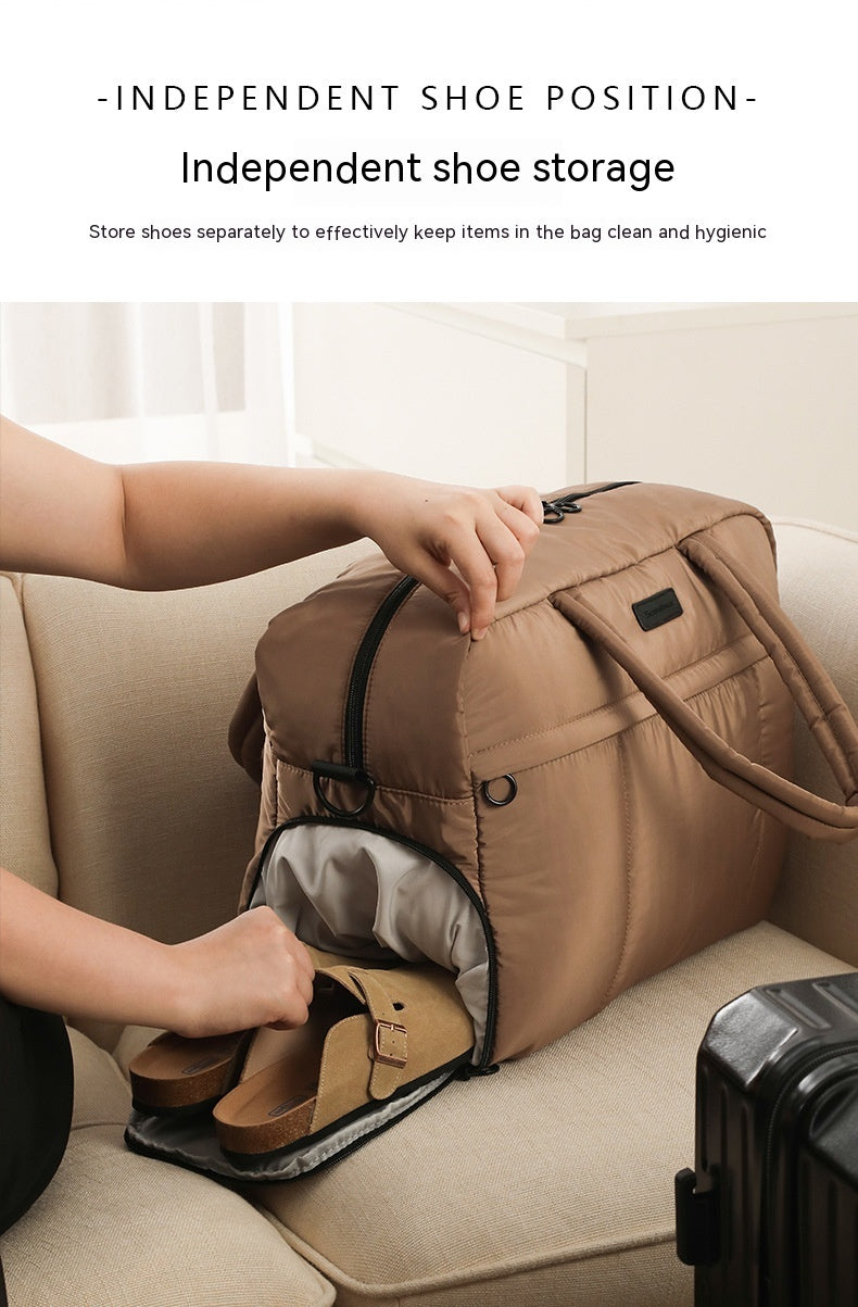 Portable Tote Bag Large Capacity Trolley Case Luggage Dry Wet Separation