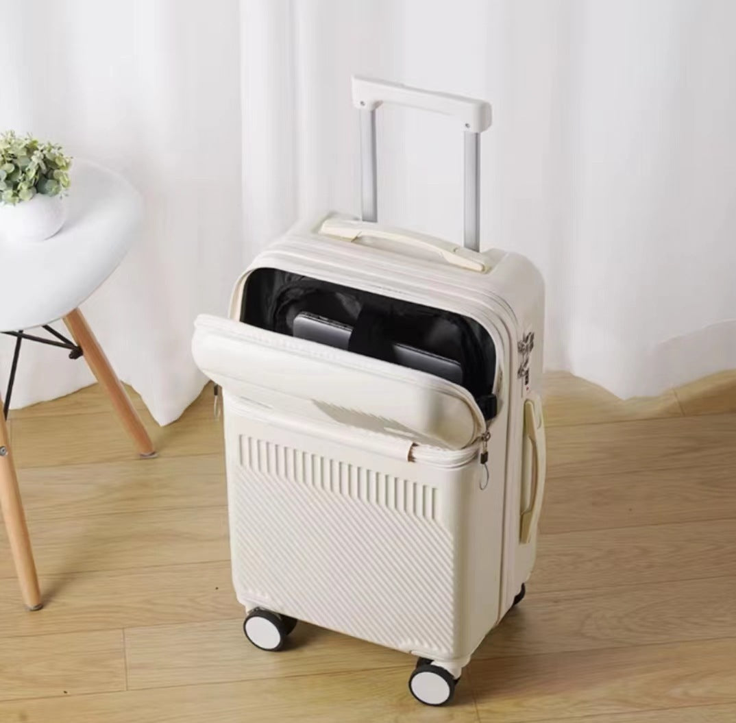 Multifunctional Luggage with cupholder, carry-on luggage